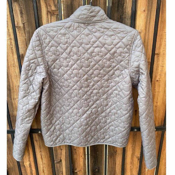 Disney Grey Puffer Coat Jacket – Mickey Mouse Stitching — XS - Picture 4 of 5